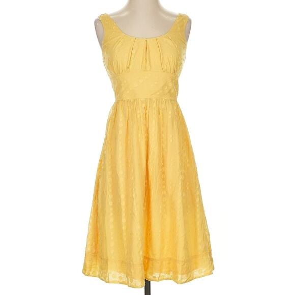 Vince Dresses & Skirts - Vince Buttercup Yellow Empire Waist Sleeveless Tea Dress (2)